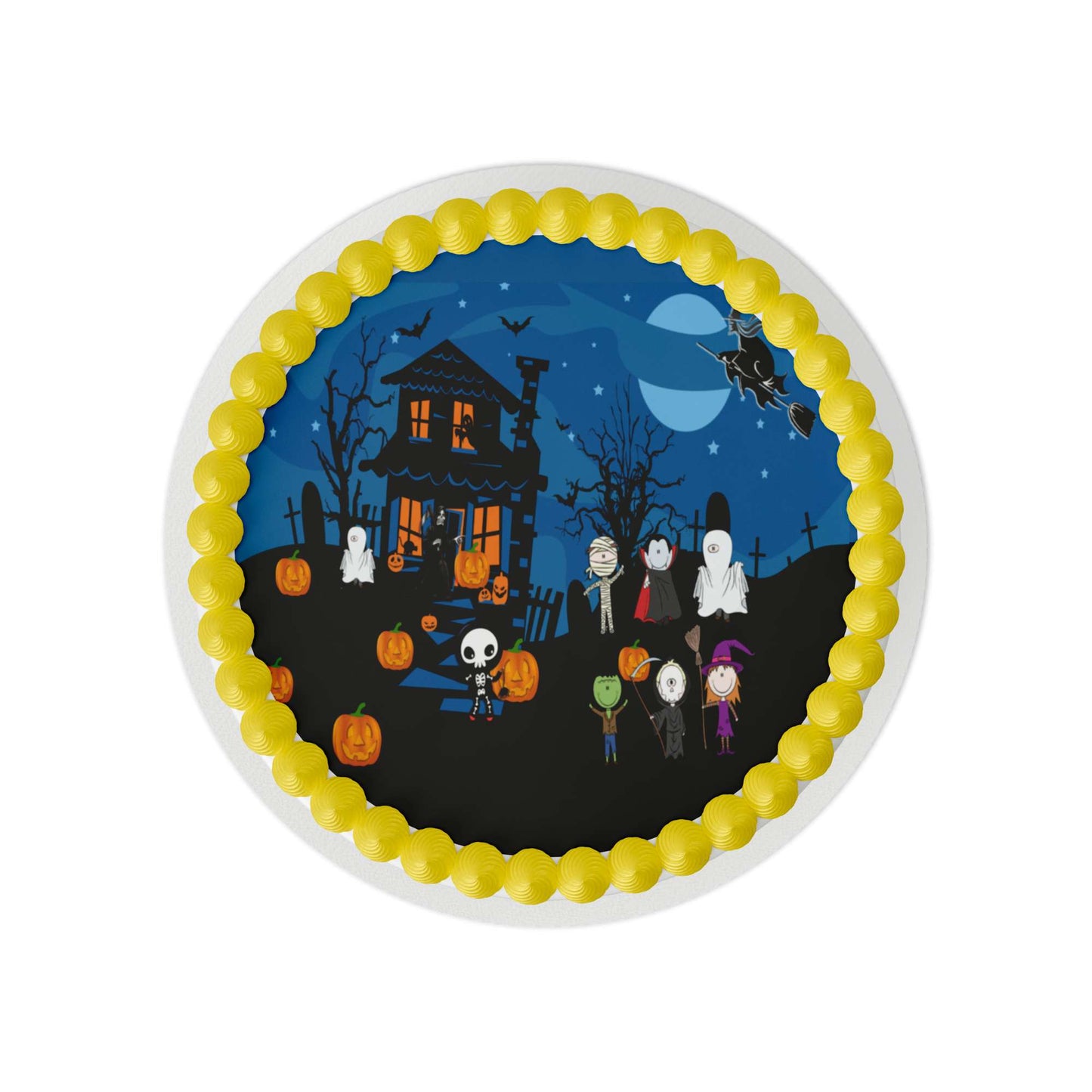 Halloween Haunted Monsters Edible Cake Topper