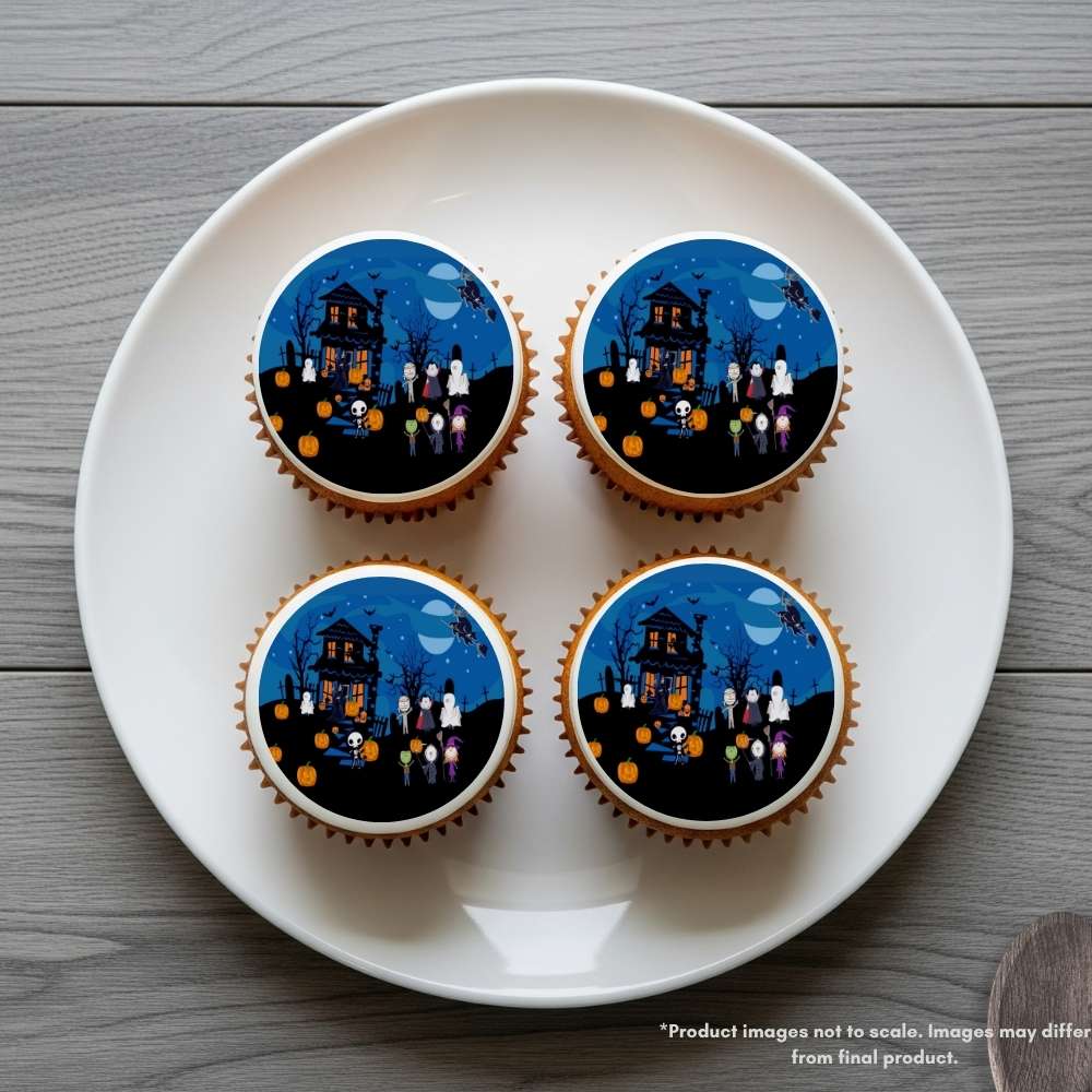 Halloween Haunted Monsters Edible Cake Topper