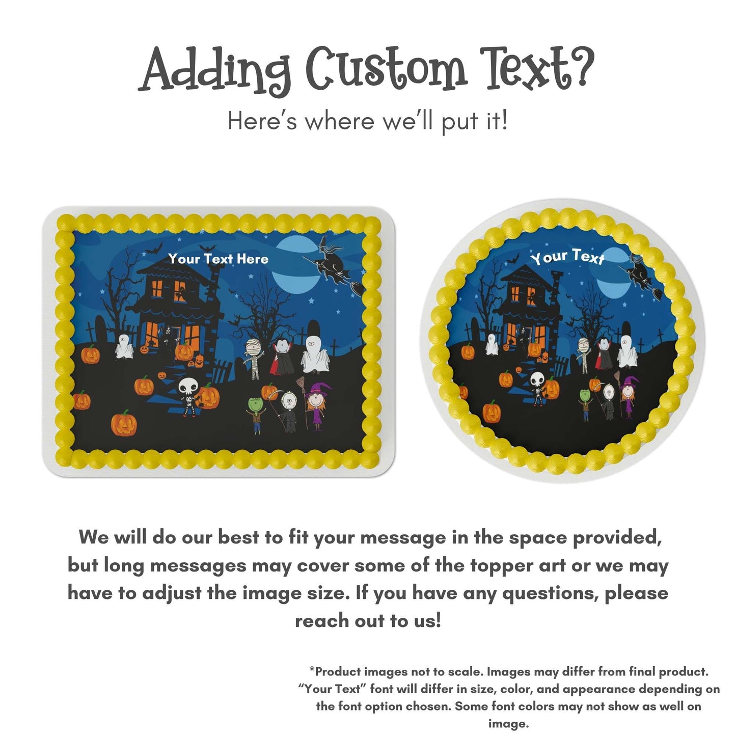 Halloween Haunted Monsters Edible Cake Topper