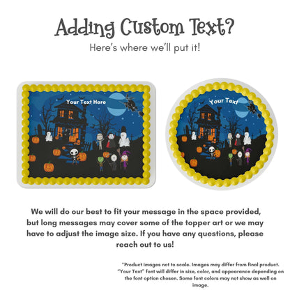 Halloween Haunted Monsters Edible Cake Topper