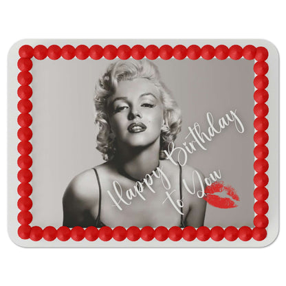 Happy Birthday To You from Marilyn with Kiss Edible Cake Topper