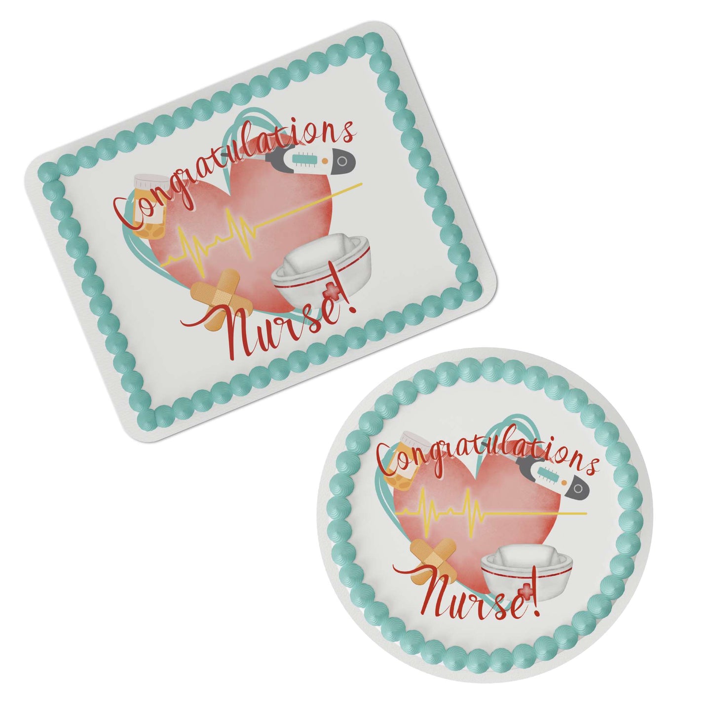 Nursing Graduation Edible Cake Topper