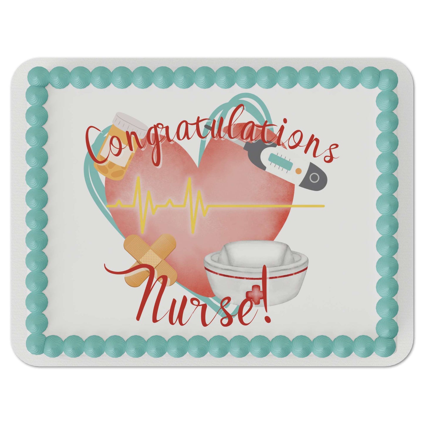 Nursing Graduation Edible Cake Topper