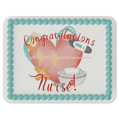 Nursing Graduation Edible Cake Topper