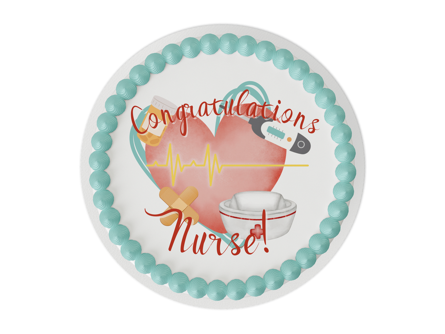 Nursing Graduation Edible Cake Topper