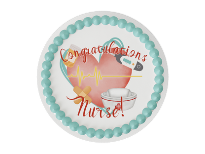 Nursing Graduation Edible Cake Topper