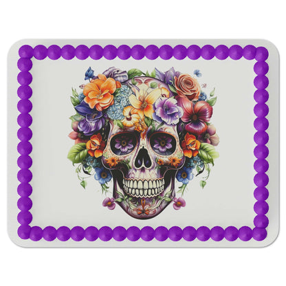 Flower Skull Edible Cake Topper