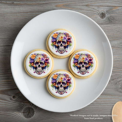 Flower Skull Edible Cake Topper