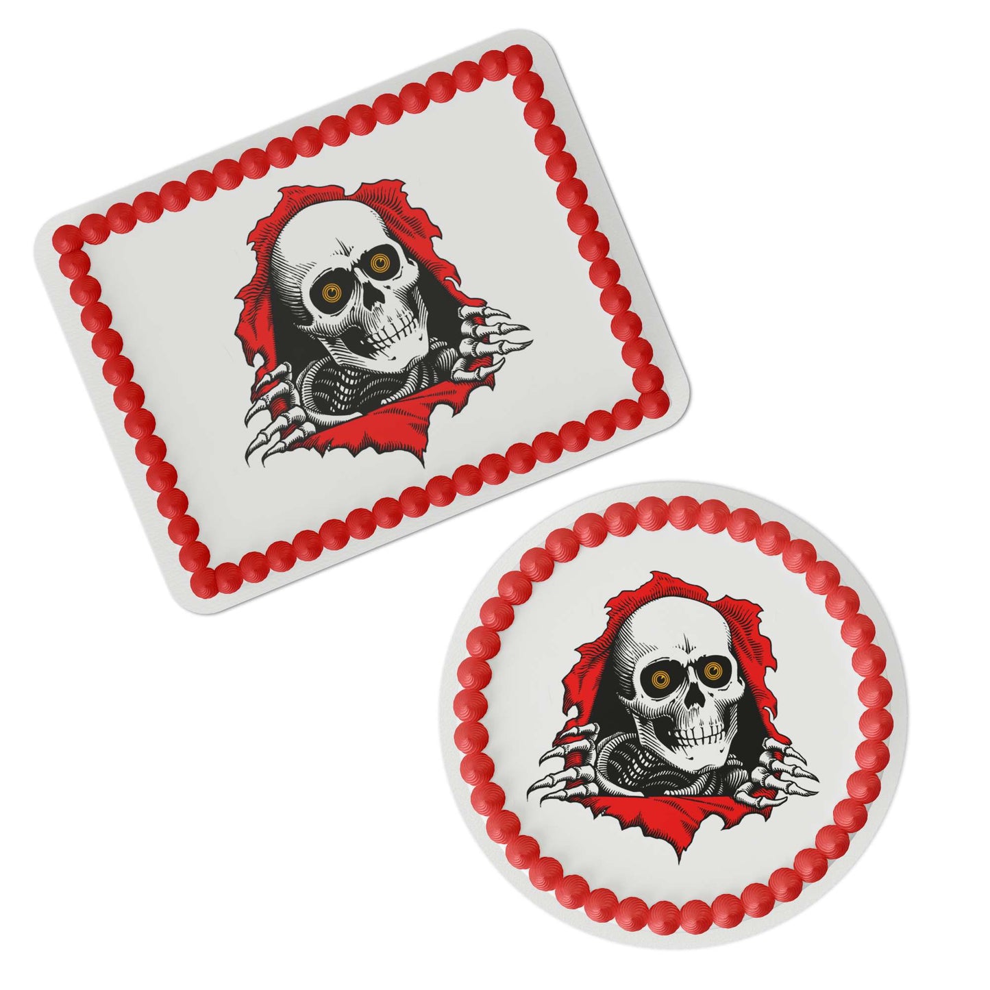 Skeleton Breaking Out Edible Cake Topper