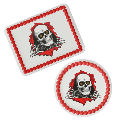 Skeleton Breaking Out Edible Cake Topper