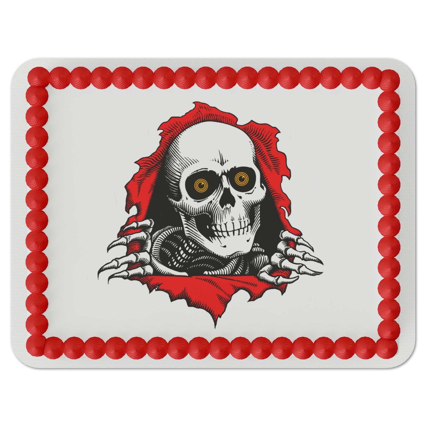 Skeleton Breaking Out Edible Cake Topper