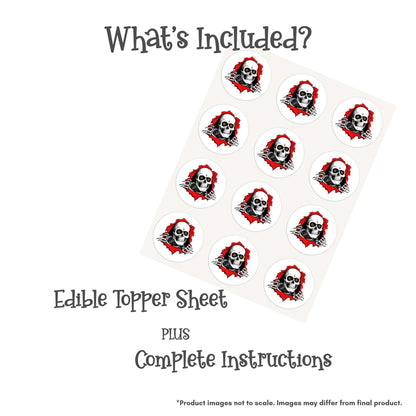 Skeleton Breaking Out Edible Cake Topper