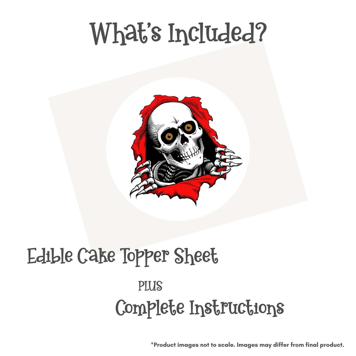 Skeleton Breaking Out Edible Cake Topper