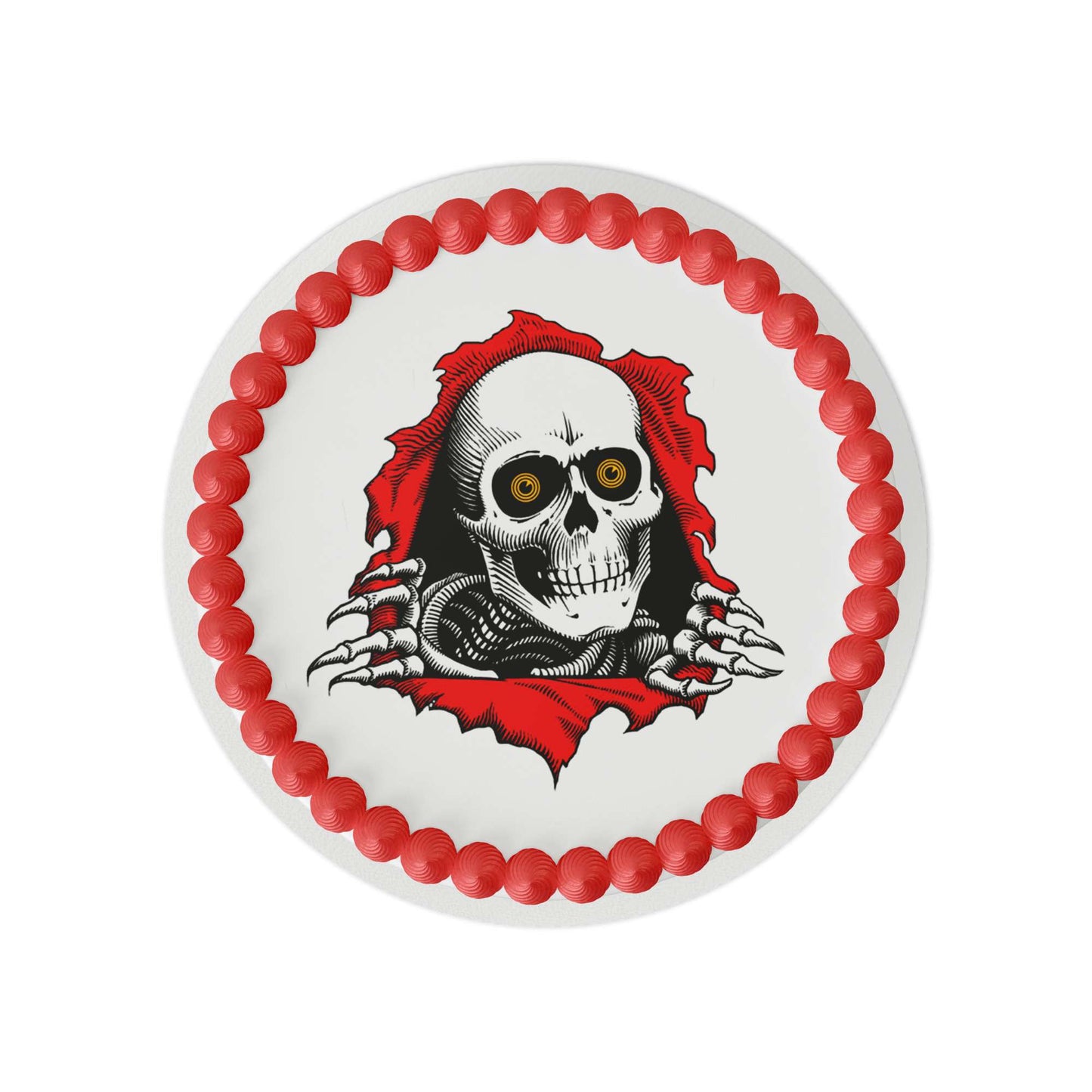 Skeleton Breaking Out Edible Cake Topper
