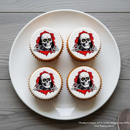 Skeleton Breaking Out Edible Cake Topper