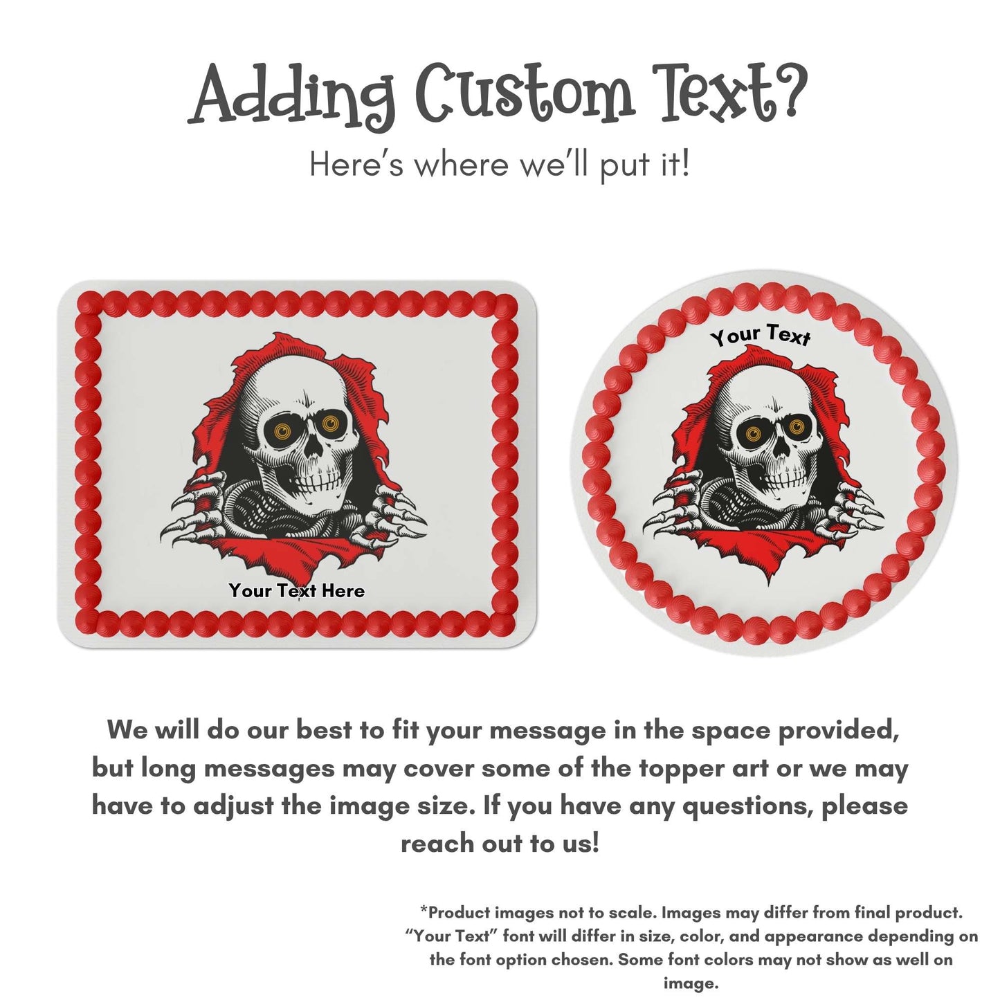 Skeleton Breaking Out Edible Cake Topper