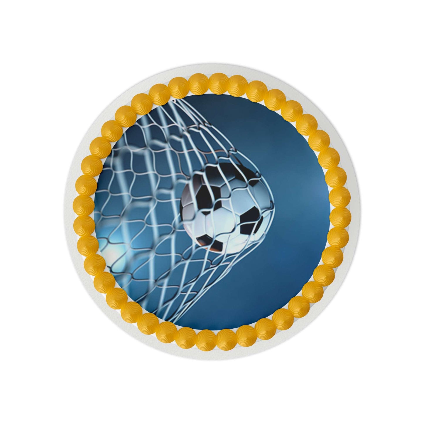 Soccer Ball in Net Edible Cake Topper