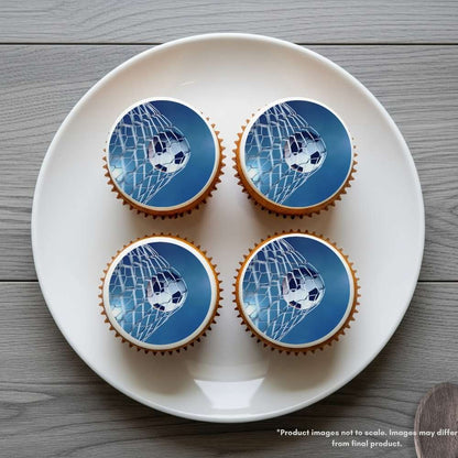 Soccer Ball in Net Edible Cake Topper