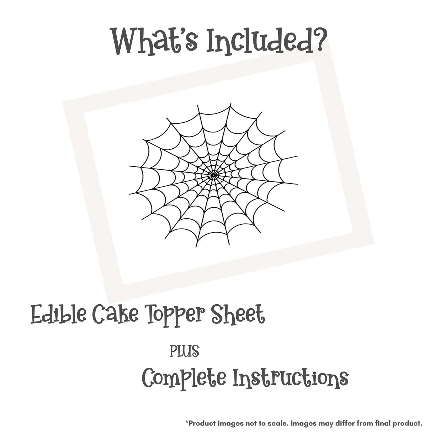 Spider Web Quarter Sheet Edible Cake Topper
