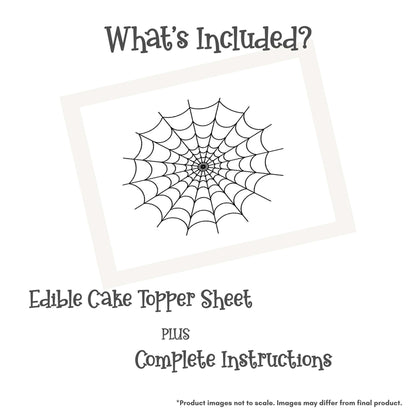 Spider Web Quarter Sheet Edible Cake Topper