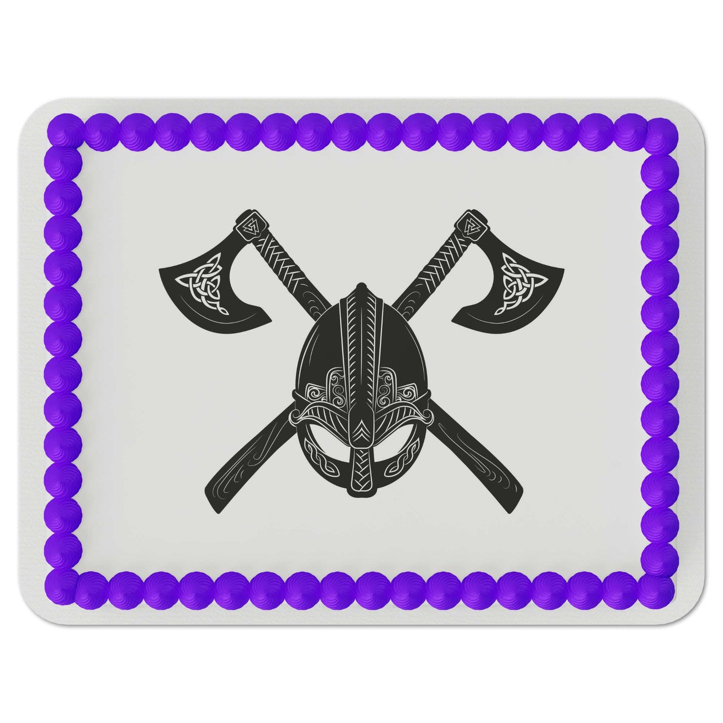 Viking Emblem with Celtic Knots Edible Cake Topper