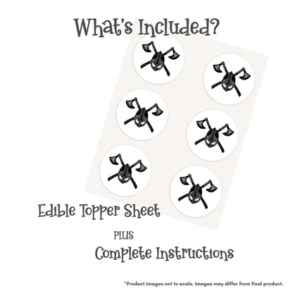 Viking Emblem with Celtic Knots Edible Cake Topper