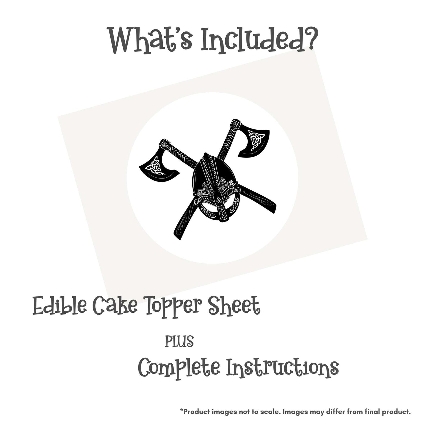 Viking Emblem with Celtic Knots Edible Cake Topper