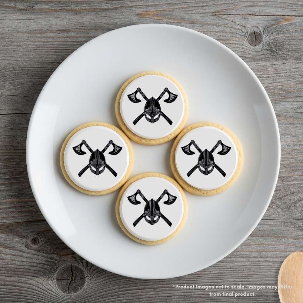 Viking Emblem with Celtic Knots Edible Cake Topper