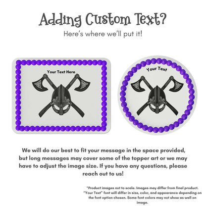 Viking Emblem with Celtic Knots Edible Cake Topper