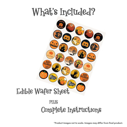 U-Cut Halloween Rounds Edible Wafer Sheet