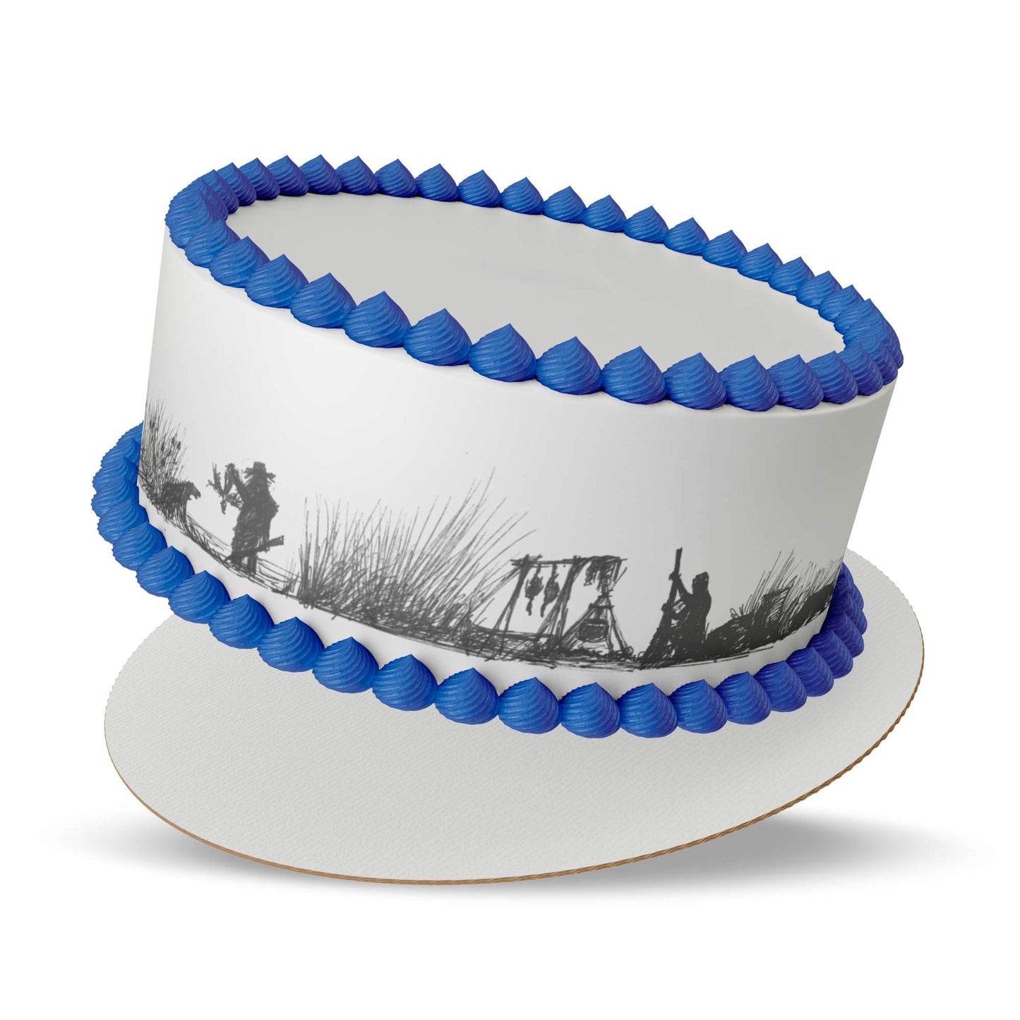 Duck Hunting Sketch Edible Cake Strips