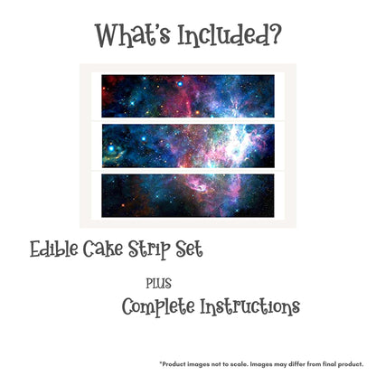 Galaxy Edible Cake Strips