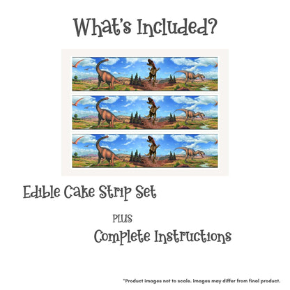 Prehistoric Dinosaurs Edible Cake Strips