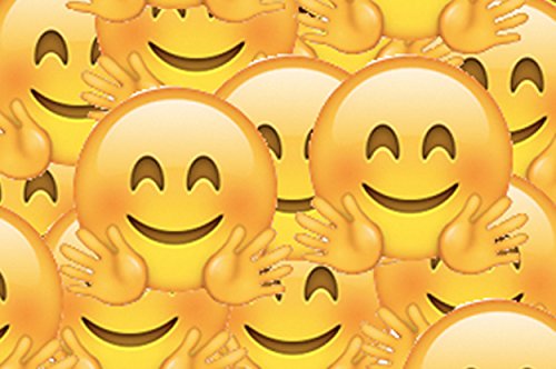 Emoji Hug Edible Cake Image Topper 1/4 Sheet