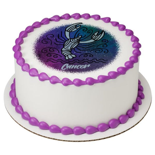 Cancer Zodiac Sign PhotoCake® Edible Cake Topper Icing Image for 6 inch Round cake or larger