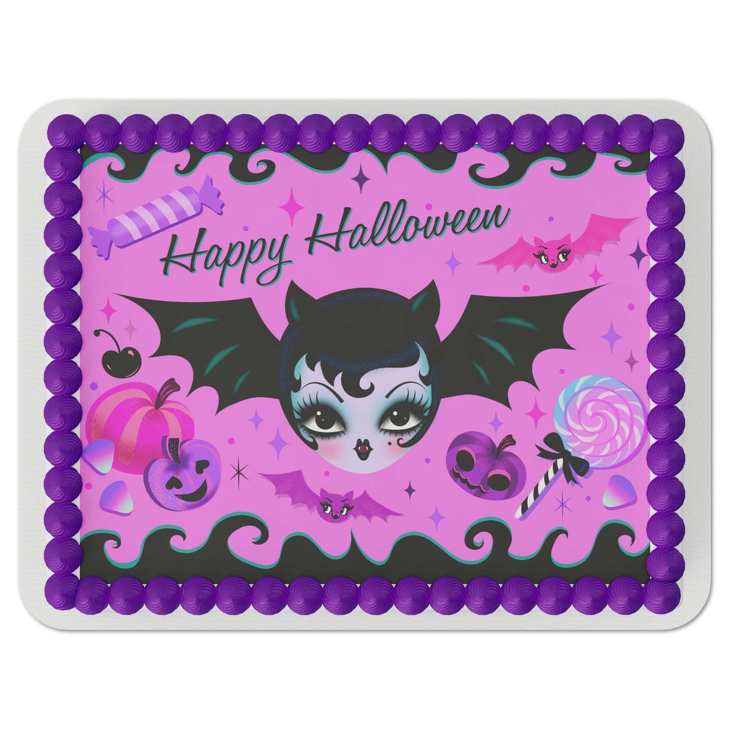 Miss Fluff Bat Dolly Edible Cake Topper