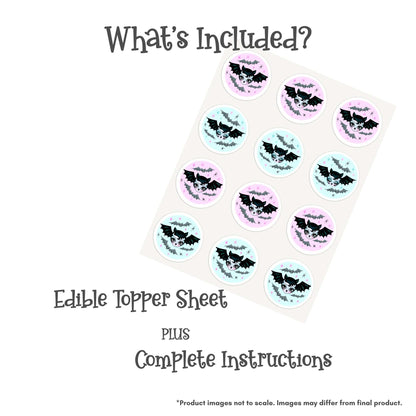 Miss Fluff Bat Dolly Edible Cake Topper