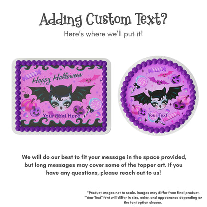 Miss Fluff Bat Dolly Edible Cake Topper