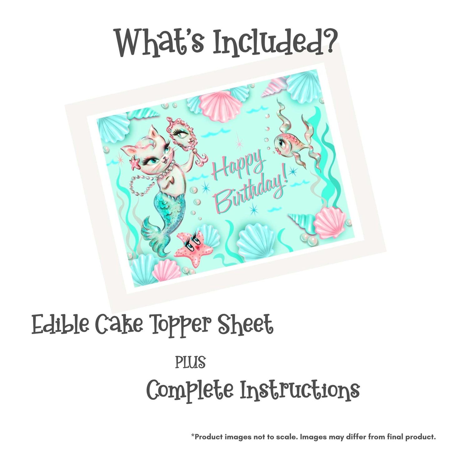 Miss Fluff Merkitten Edible Cake Topper