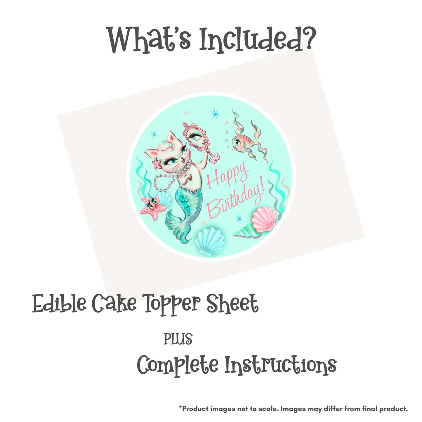 Miss Fluff Merkitten Edible Cake Topper