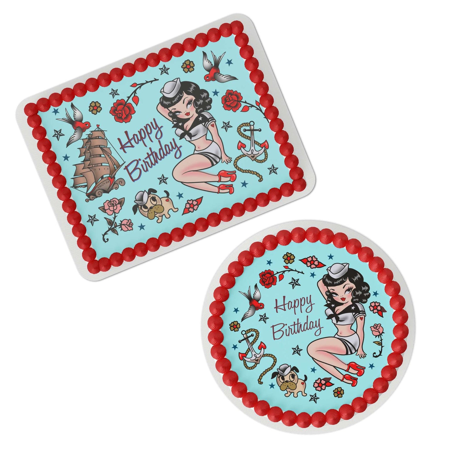 Miss Fluff Suzy the Sailor Edible Cake Topper