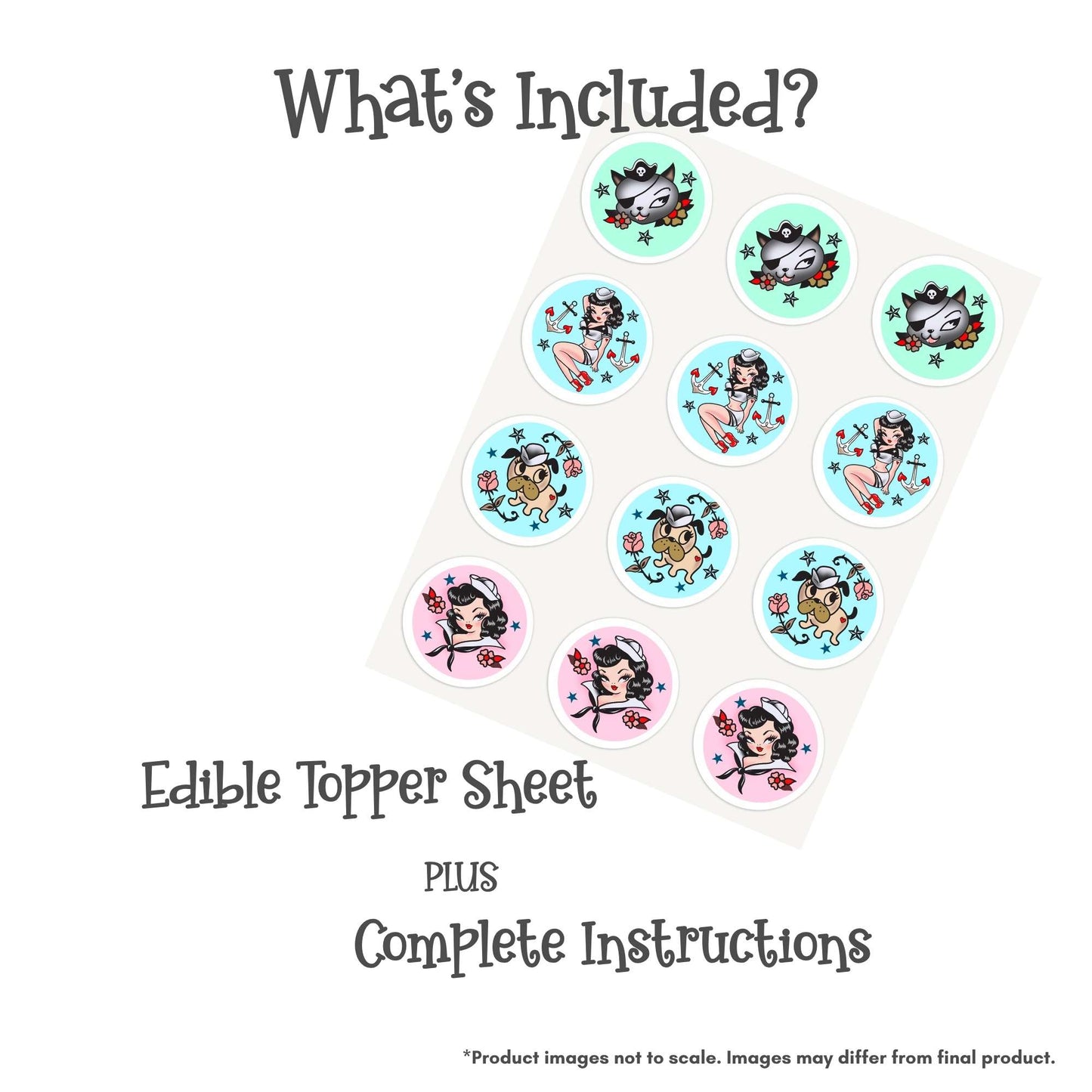 Miss Fluff Suzy the Sailor Edible Cake Topper