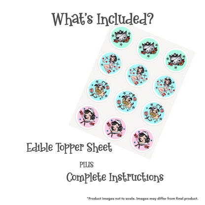 Miss Fluff Suzy the Sailor Edible Cake Topper