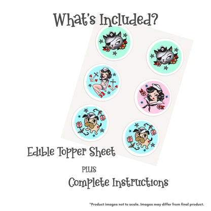 Miss Fluff Suzy the Sailor Edible Cake Topper