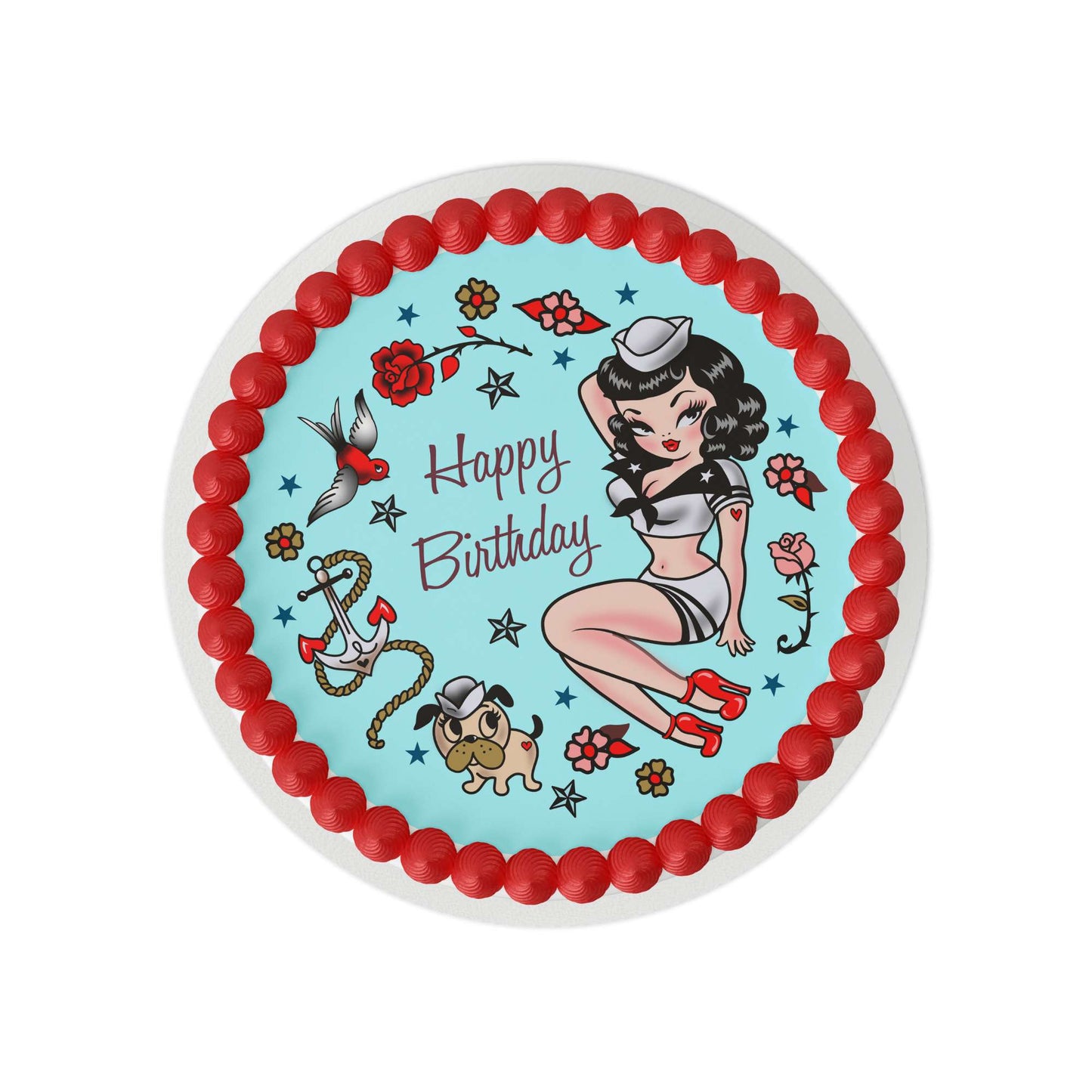 Miss Fluff Suzy the Sailor Edible Cake Topper