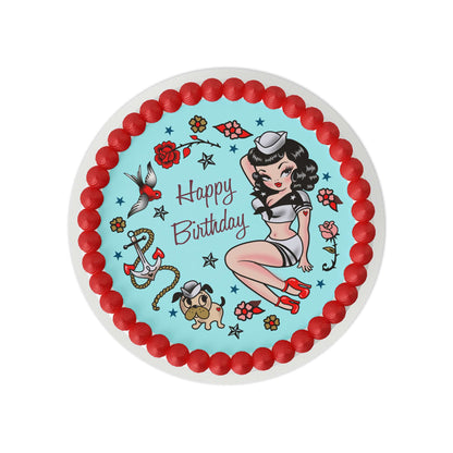 Miss Fluff Suzy the Sailor Edible Cake Topper
