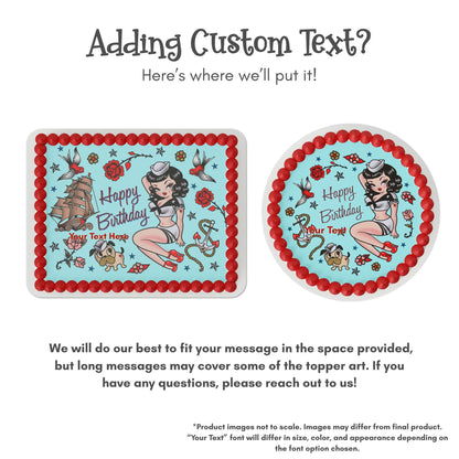 Miss Fluff Suzy the Sailor Edible Cake Topper