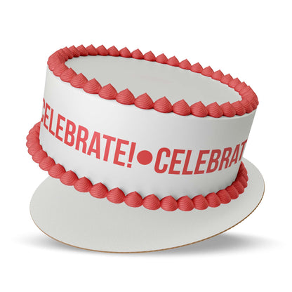 Breaking Cat News Celebration Edible Cake Strips
