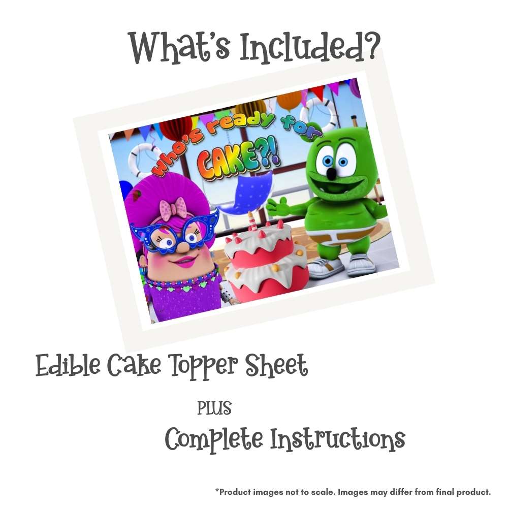 Gummibär and Friends® Ready for Cake Rectangle Edible Cake Topper