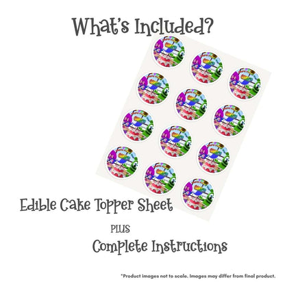 Gummibär and Friends® Ready for Cake Round Edible Cake Topper